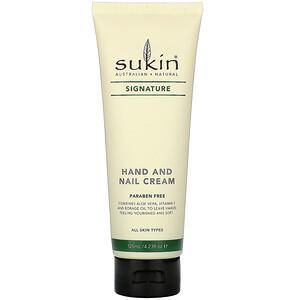 Sukin, Hand & Nail Cream, Signature, 4.23 fl oz (125 ml) - HealthCentralUSA