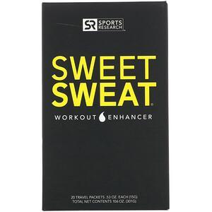 Sports Research, Sweet Sweat Workout Enhancer, 20 Travel Packets, 0.53 oz (15 g) Each - HealthCentralUSA