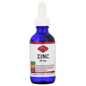 Olympian Labs, Zinc, 30 mg, 2 fl oz (59 ml) - HealthCentralUSA
