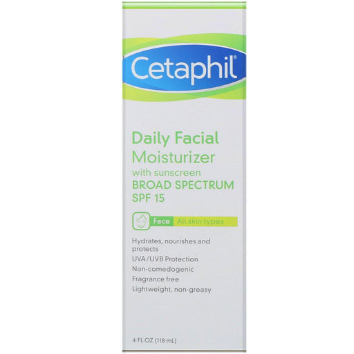 Cetaphil, Daily Facial Moisturizer, SPF 15, 4 fl oz (118 ml) - HealthCentralUSA