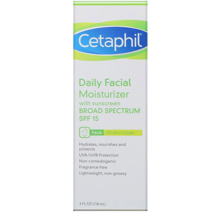Cetaphil, Daily Facial Moisturizer, SPF 15, 4 fl oz (118 ml) - HealthCentralUSA