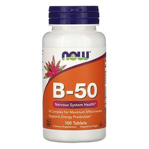 Now Foods, B-50, 100 Tablets - HealthCentralUSA