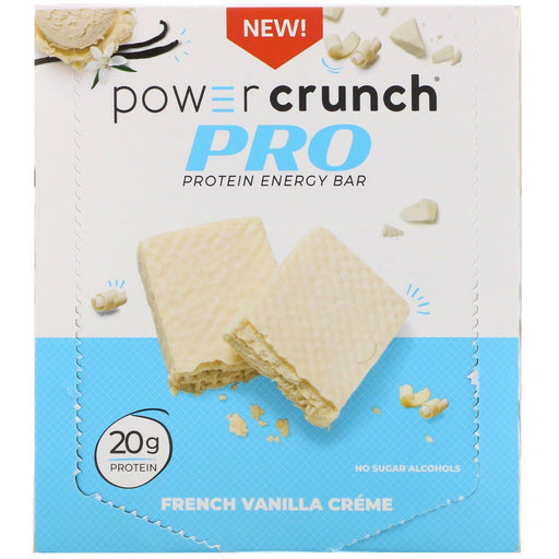 BNRG, Power Crunch Protein Energy Bar, PRO, French Vanilla Créme, 12 Bars, 2.0 oz (58 g) Each - HealthCentralUSA