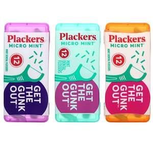 Plackers, Micro Mint, Mint Dental Flossers, 12 Count - HealthCentralUSA