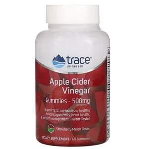 Trace Minerals Research, Apple Cider Vinegar Gummies, Strawberry Melon Flavor, 500 mg, 60 Gummies - HealthCentralUSA
