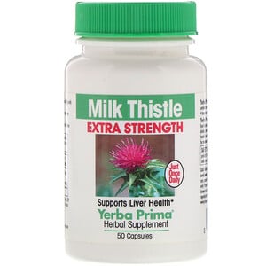 Yerba Prima, Milk Thistle Extra Strength, 50 Capsules - HealthCentralUSA