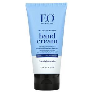 EO Products, Intensive Repair Hand Cream, French Lavender, 2.5 fl oz (74 ml) - HealthCentralUSA