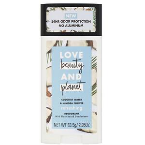 Love Beauty and Planet, Refreshing Deodorant, Coconut Water & Mimosa Flower, 2.95 oz (83.5 g) - HealthCentralUSA