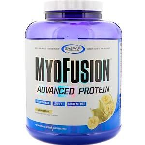 Gaspari Nutrition, MyoFusion, Advanced Protein, Banana Cream, 4 lbs (1814 g) - HealthCentralUSA