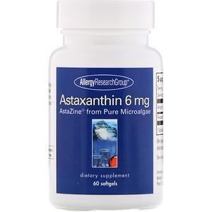 Allergy Research Group, Astaxanthin, 6 mg , 60 Softgels - HealthCentralUSA