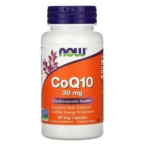 Now Foods, CoQ10, 30 mg, 60 Veg Capsules - HealthCentralUSA