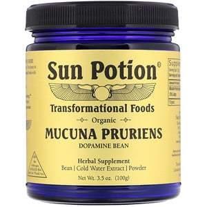 Sun Potion, Organic Mucuna Pruriens Powder, 3.5 oz (100 g) - HealthCentralUSA