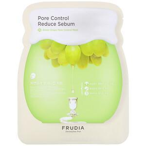 Frudia, Pore Control Reduce Sebum, Green Grape Pore Control Mask, 5 Sheets, 0.91 oz (27 ml) Each - HealthCentralUSA