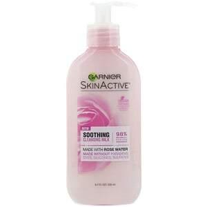 Garnier, SkinActive, Soothing Cleansing Milk with Rose Water, 6.7 fl oz (200 ml) - HealthCentralUSA