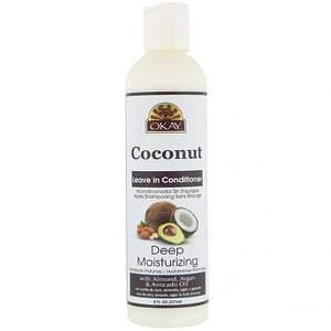 Okay Pure Naturals, Deep Moisturizing, Leave in Conditioner, Coconut, 8 fl oz (237 ml) - HealthCentralUSA