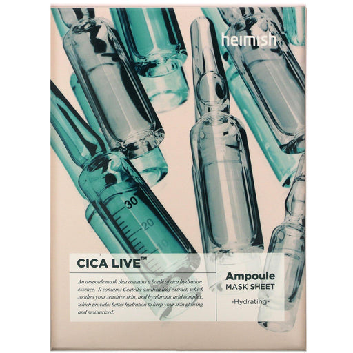 Heimish, Cica Live, Ampoule Beauty Mask Sheet, 5 Sheets, 30 ml Each - HealthCentralUSA