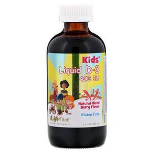 LifeTime Vitamins, Kids Liquid D-3, Natural Mixed Berry, 400 IU, 8 fl oz (237 ml) - HealthCentralUSA