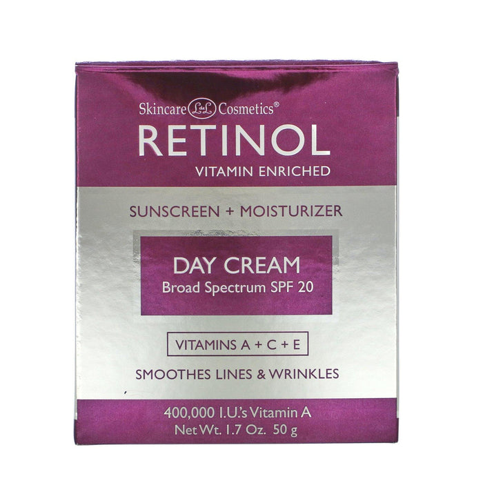 Skincare LdeL Cosmetics Retinol, Retinol Day Cream, SPF 20, 1.7 oz (50 g) - HealthCentralUSA