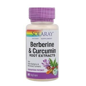 Solaray, Berberine & Curcumin Root Extracts, 60 VegCaps - HealthCentralUSA