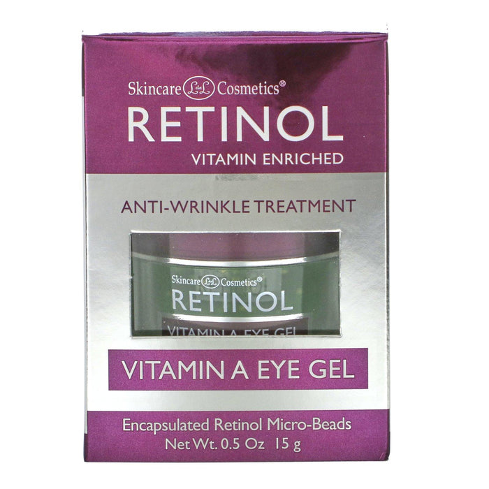 Skincare LdeL Cosmetics Retinol, Retinol Vitamin A Eye Gel, 0.5 oz (15 g) - HealthCentralUSA