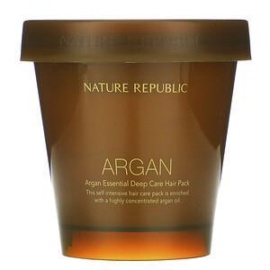 Nature Republic, Argan Essential Deep Care Hair Pack, 6.76 fl oz (200 ml) - HealthCentralUSA