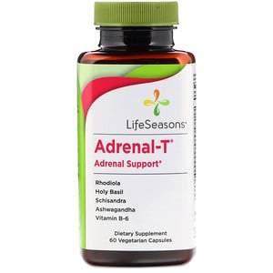 LifeSeasons, Adrenal-T, Adrenal Support, 60 Vegetarian Capsules - HealthCentralUSA
