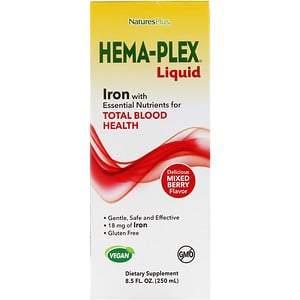 Nature's Plus, Hema-Plex Liquid, Mixed Berry, 8.5 fl oz (250 ml) - HealthCentralUSA
