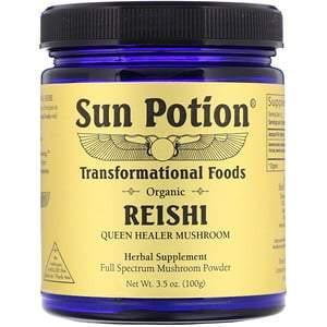 Sun Potion, Organic Reishi Powder, 3.5 oz (100 g) - HealthCentralUSA