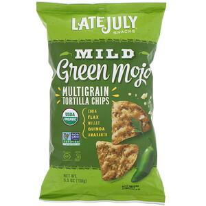 Late July, Multigrain Tortilla Chips, Mild Green Mojo, 5.5 oz (156 g) - HealthCentralUSA
