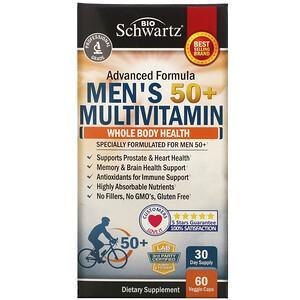 BioSchwartz, Advanced Formula Men's 50+ Multivitamin, 60 Veggie Caps - HealthCentralUSA