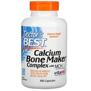 Doctor's Best, Calcium Bone Maker Complex with MCHCal and VitaMK7, 180 Capsules - HealthCentralUSA