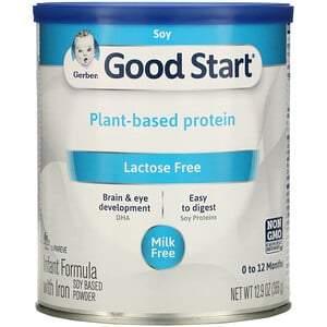 Gerber, Good Start, Soy Based Powder Infant Formula with Iron, Lactose Free, 0 to 12 Months, 12.9 oz (366 g) - HealthCentralUSA