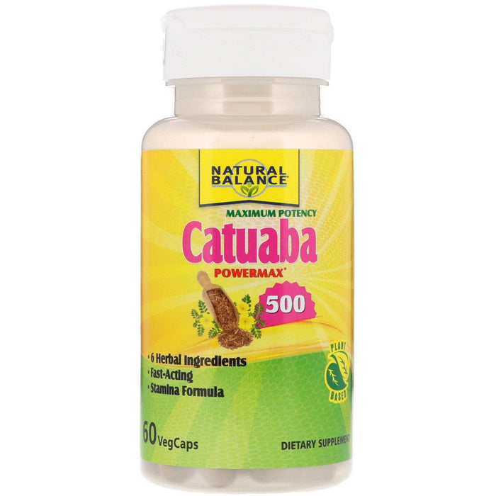 Natural Balance, Catuaba Power Max 500, Maximum Potency, 60 VegCaps - HealthCentralUSA