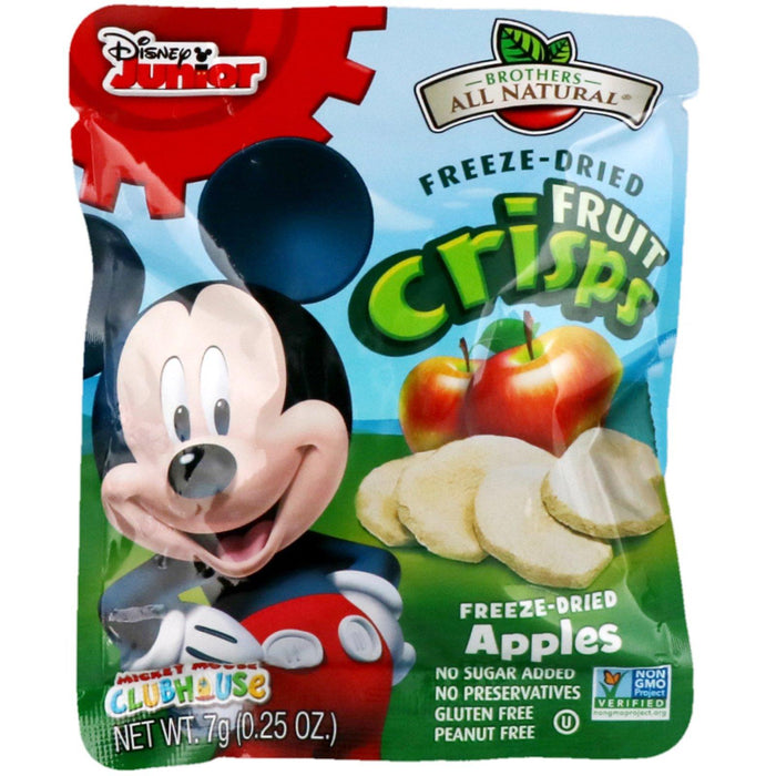 Brothers-All-Natural, Fruit Crisps, Disney Junior, Apples and Cinnamon Apples, 5 Pack, 1.23 oz (35 g) - HealthCentralUSA