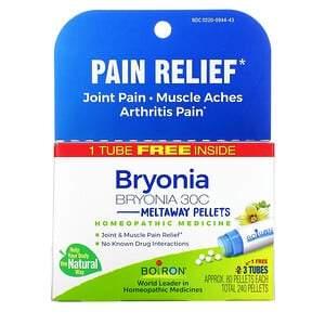 Boiron, Bryonia, Pain Relief, Meltaway Pellets, 30C, 3 Tubes, 80 Pellets Each - HealthCentralUSA