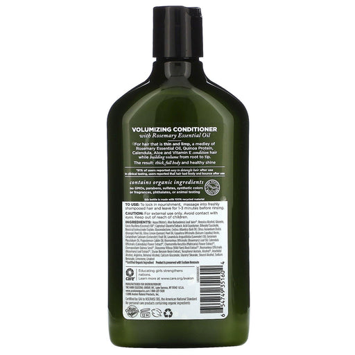 Avalon Organics, Conditioner, Volumizing, Rosemary, 11 oz (312 g) - HealthCentralUSA