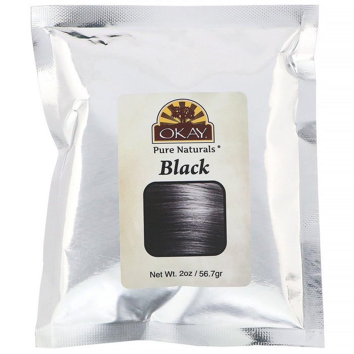 Okay Pure Naturals, Herbal Henna Natural Hair Color, Black, 2 oz (56.7 g) - HealthCentralUSA