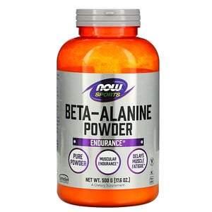 Now Foods, Sports, Beta-Alanine, Pure Powder, 17.6 oz (500 g) - HealthCentralUSA
