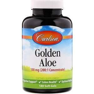 Carlson Labs, Golden Aloe, 100 mg, 180 Soft Gels - HealthCentralUSA