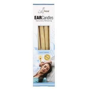 Wally's Natural, Beeswax Ear Candles, Luxury Collection, Unscented, 12 Candles - HealthCentralUSA
