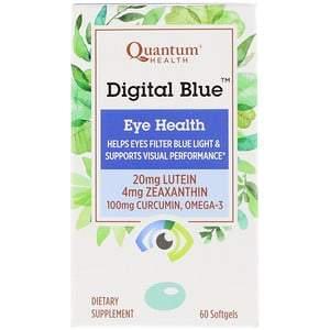 Quantum Health, Digital Blue, Eye Health, 60 Softgels - HealthCentralUSA