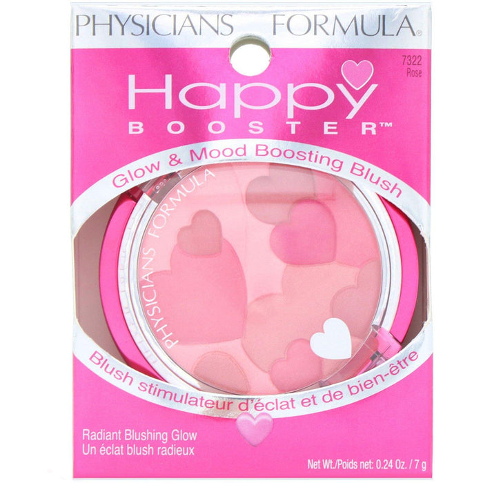 Physicians Formula, Happy Booster, Glow & Mood Boosting Blush, Rose, 0.24 oz (7 g) - HealthCentralUSA