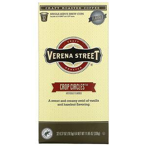 Verena Street, Crop Circles, Flavored, Craft Roasted Coffee, 32 Single-Serve Brew Cups, 0.37 oz (10.5 g) Each - HealthCentralUSA