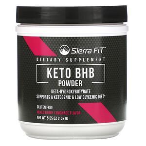 Sierra Fit, Keto BHB Powder, Beta-Hydroxybutyrate, Mixed Berry Lemonade, 5.55 oz (158 g) - HealthCentralUSA