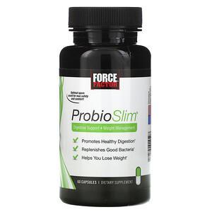Force Factor, ProbioSlim, Digestive Support + Weight Management, 60 Capsules - HealthCentralUSA
