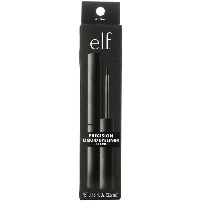 E.L.F., Precision Liquid Eyeliner, Black, 0.13 fl oz (3.5 ml) - HealthCentralUSA