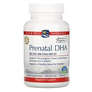 Nordic Naturals, Prenatal DHA, 500 mg, 90 Softgels - HealthCentralUSA