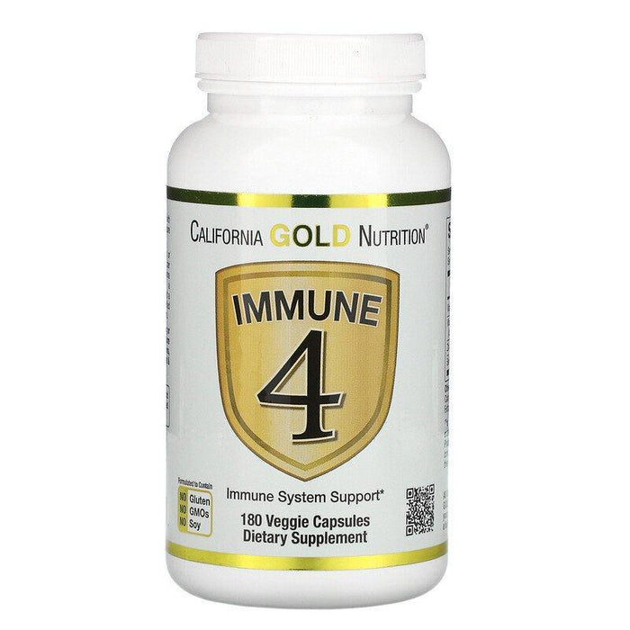 California Gold Nutrition, Immune 4, Immune System Support, 180 Veggie Capsules - HealthCentralUSA