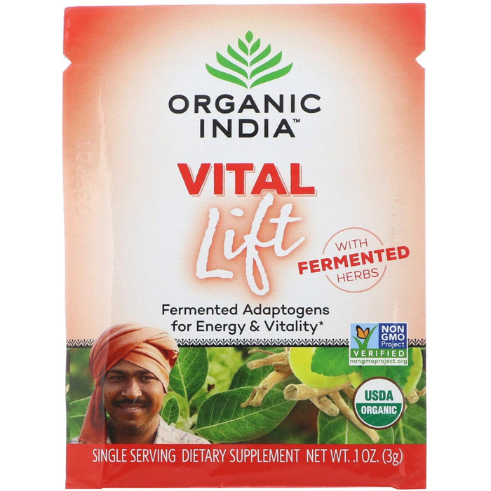 Organic India, Vital Lift, Fermented Adaptogens, 15 Packs, 0.1 oz (3 g) Each - HealthCentralUSA