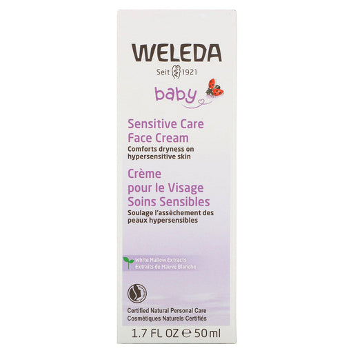 Weleda, Baby, Sensitive Care Face Cream, White Mallows Extracts, 1.7 fl oz (50 ml) - HealthCentralUSA